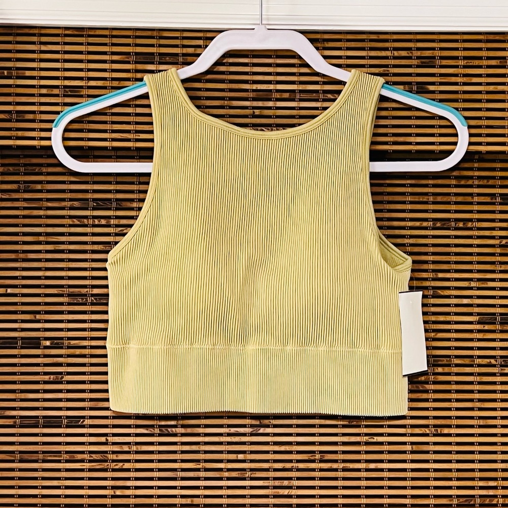 Ribbed Cut Out Mineral Wash Seamless Sports Bra